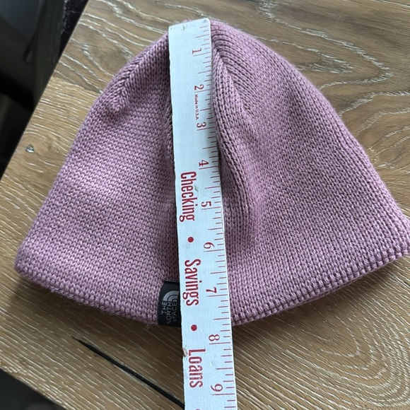 NWOT The North Face Pink Knit Beenie Cap soft warm OS - Picture 9 of 9